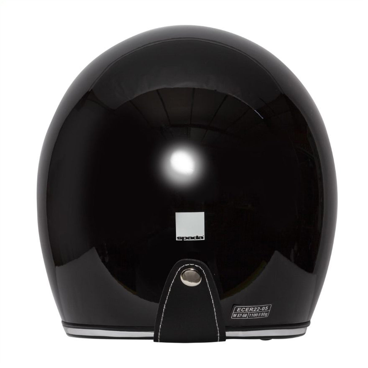 Classic Plain Gloss Black Open Face Motorcycle Helmet