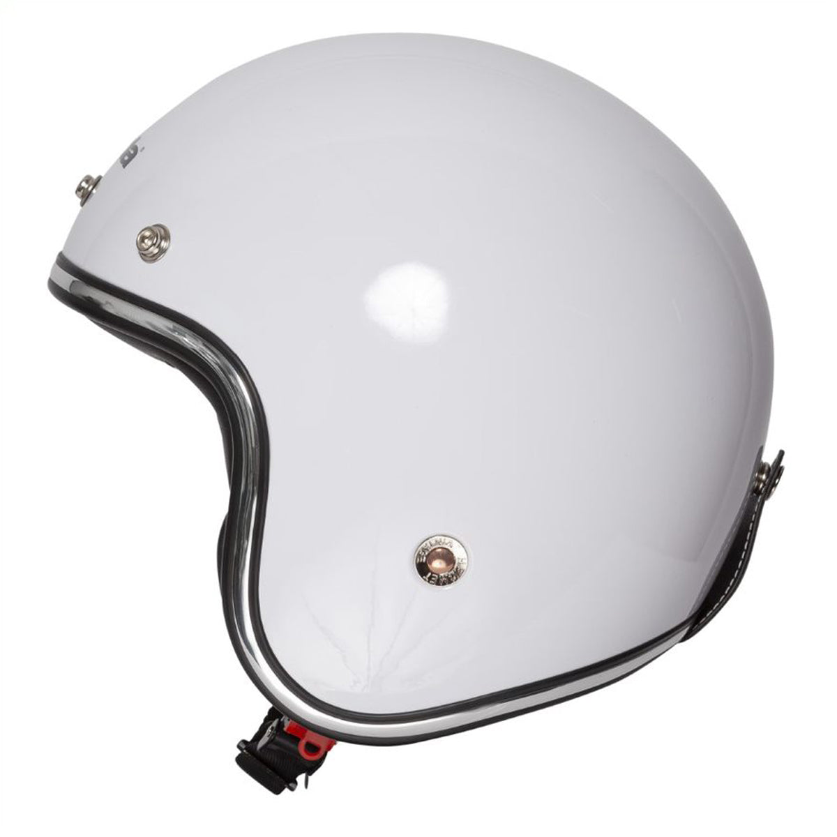 Classic Plain Gloss White Open Face Motorcycle Helmet