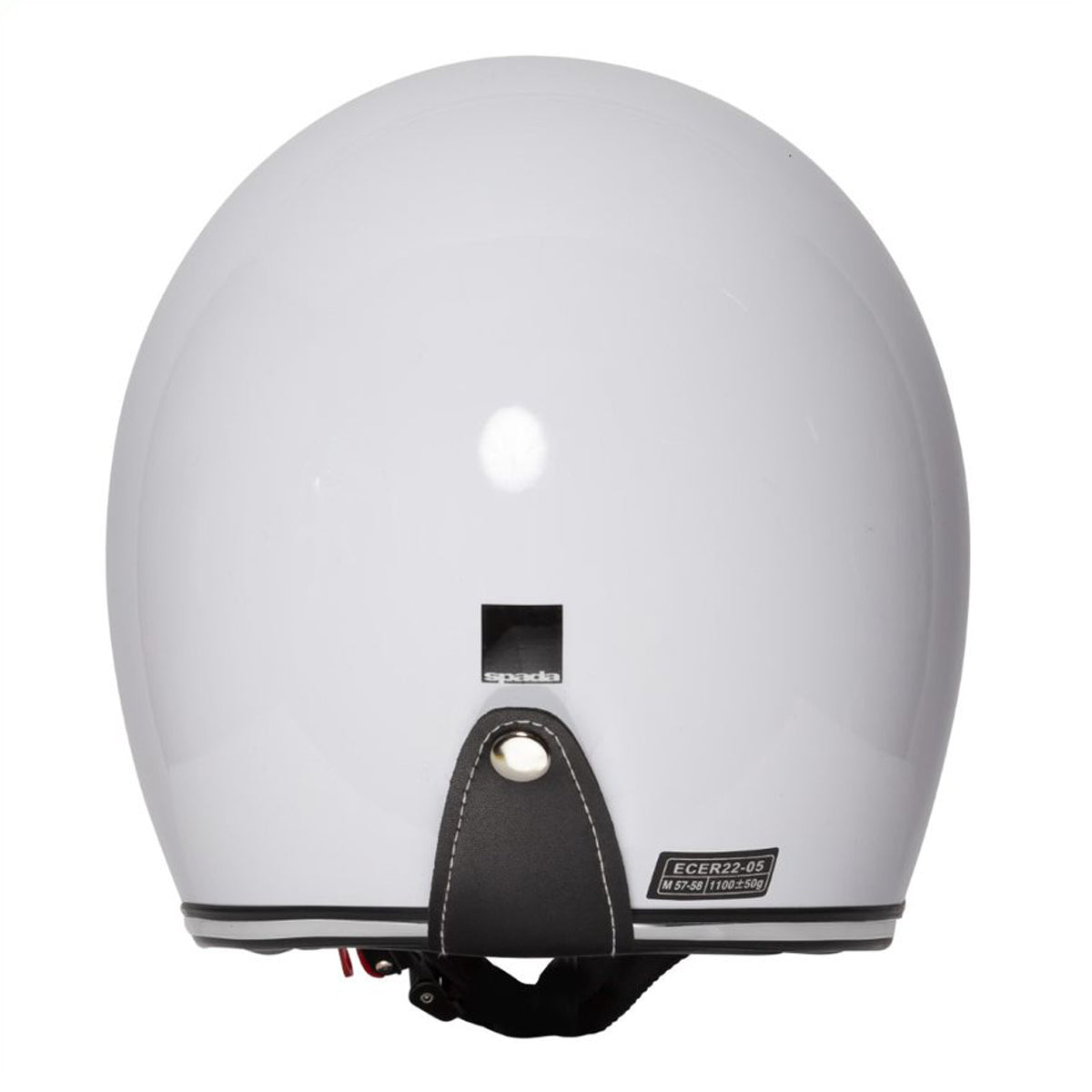Classic Plain Gloss White Open Face Motorcycle Helmet