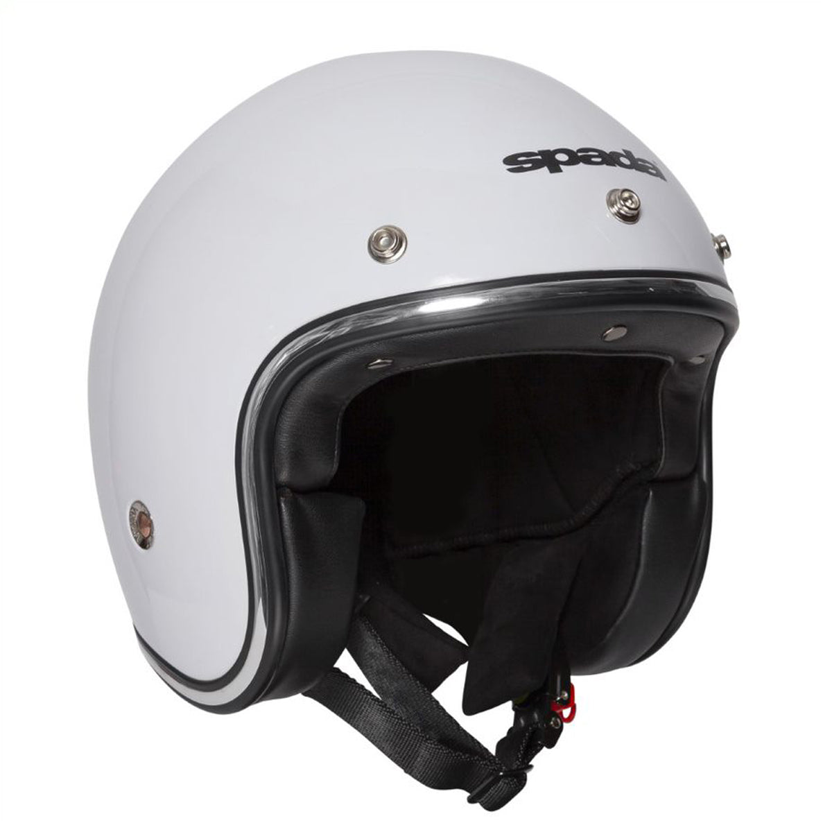 Classic Plain Gloss White Open Face Motorcycle Helmet