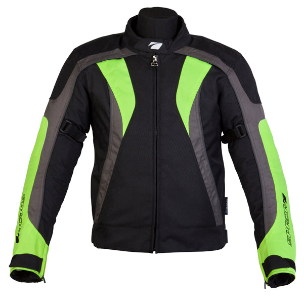 RPM Black & Flourescent Textile Motorcycle Jacket - S