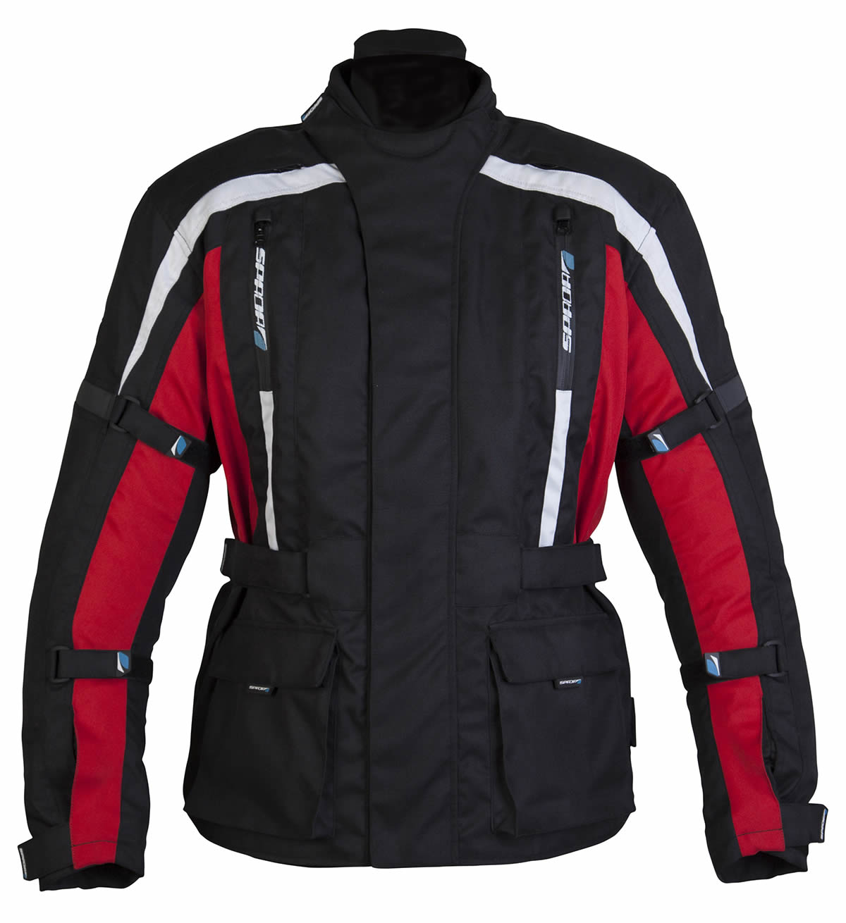 Core Black & Red Textile Motorcycle Jacket