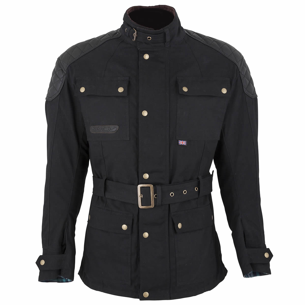 Staffy Black Textile Motorcycle Jacket - S