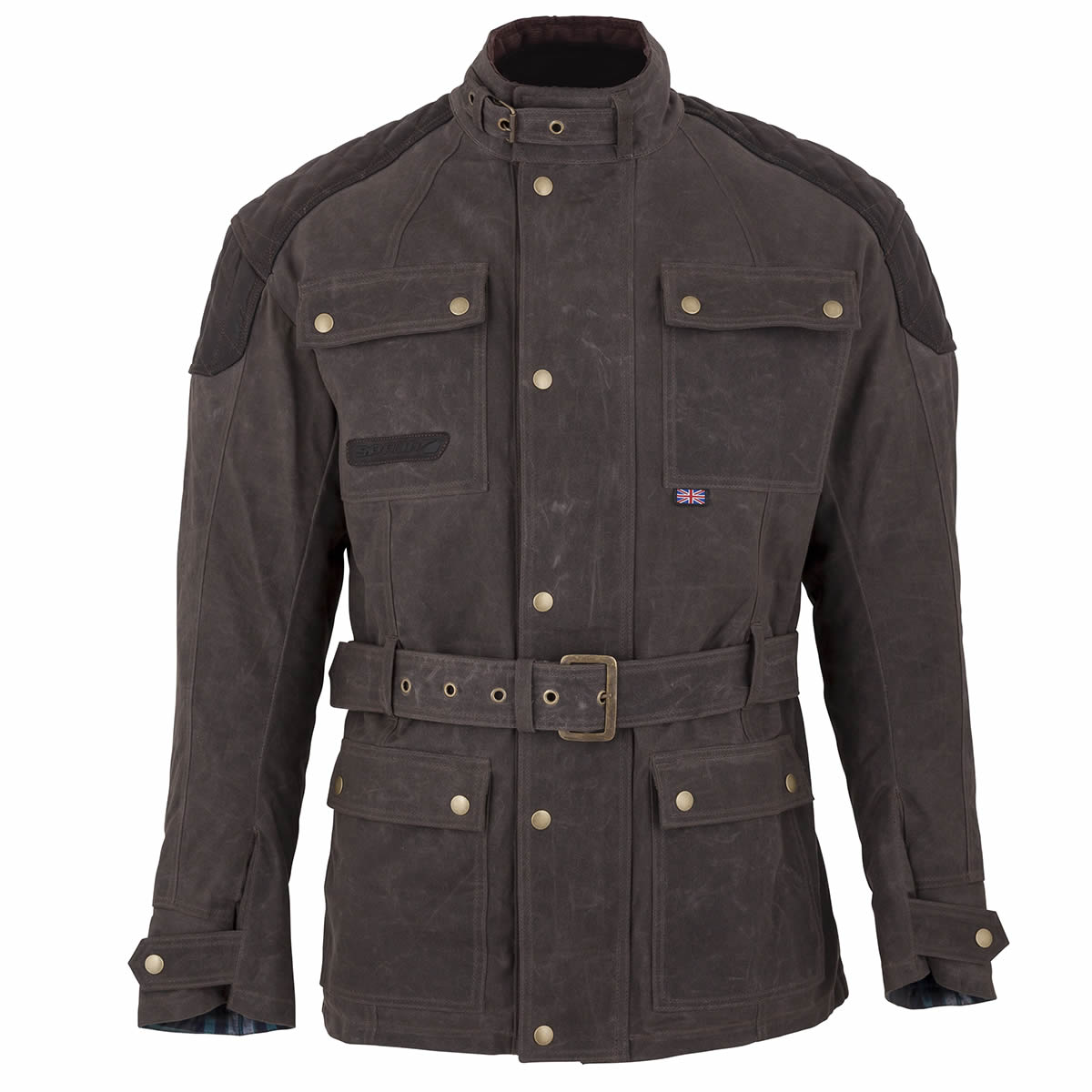 Staffy Brown Textile Motorcycle Jacket