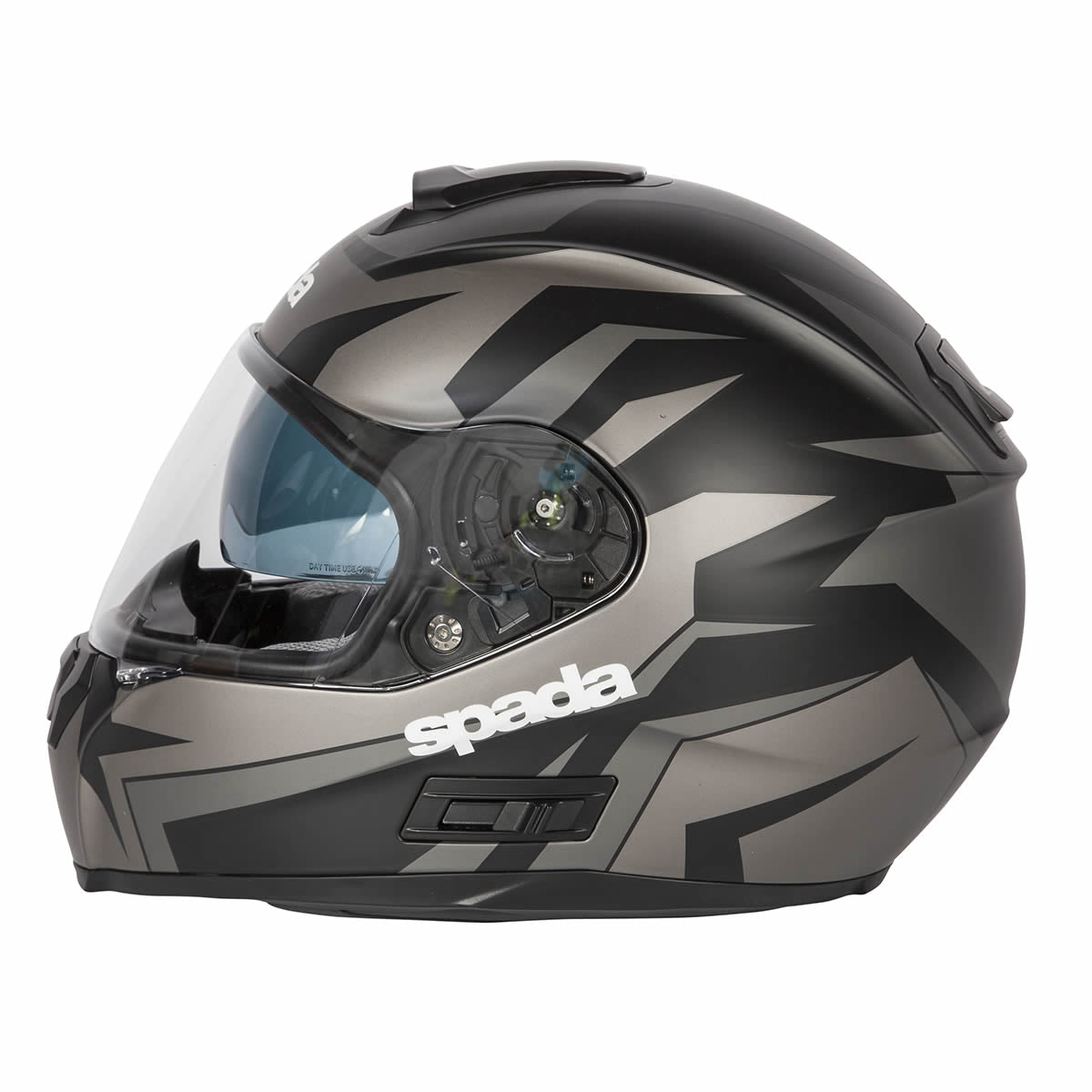 SP16 Voltor Matt Silver Anthracite & Black Full Face Motorcycle Helmet