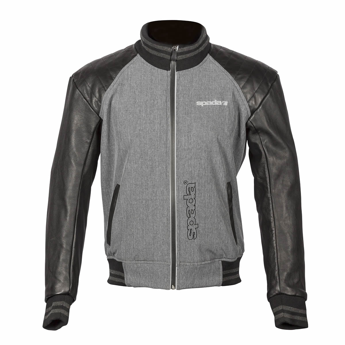 Campus Yale Black & Grey Textile Motorcycle Jacket