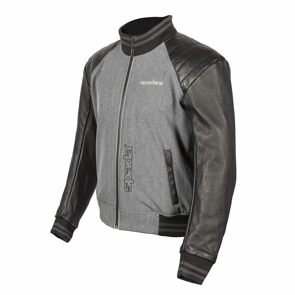 Campus Yale Black & Grey Textile Motorcycle Jacket