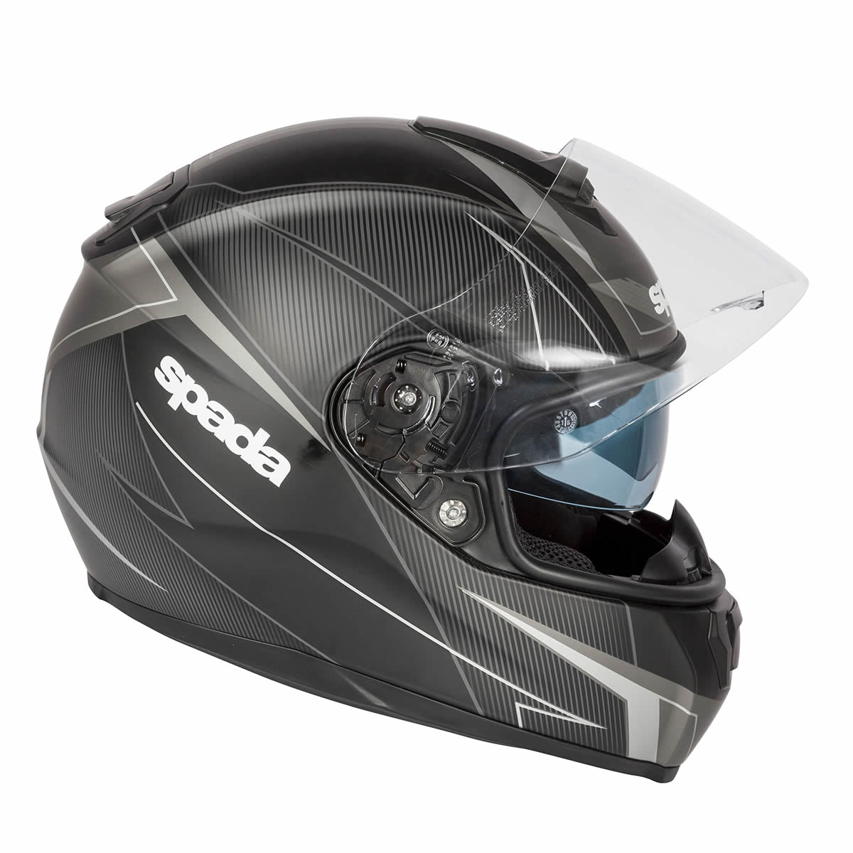 SP16 Linear Matt Silver & Anthracite Full Face Motorcycle Helmet