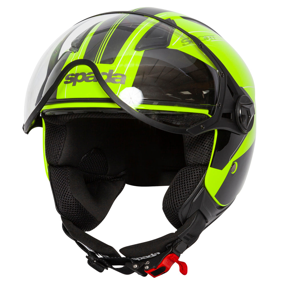 Hellion Twist Yellow Open Face Motorcycle Helmet