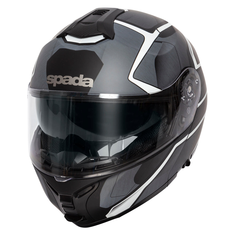 Orion Slate Matt Black & Silver Flip Up Motorcycle Helmet