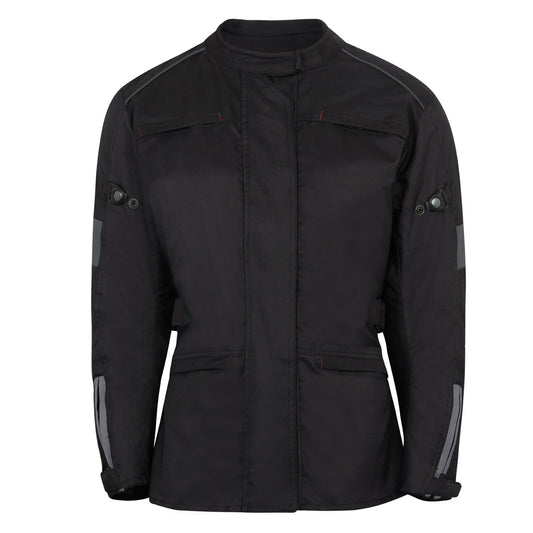 Barn Q Ladies Black Motorcycle Jacket - UK 14
