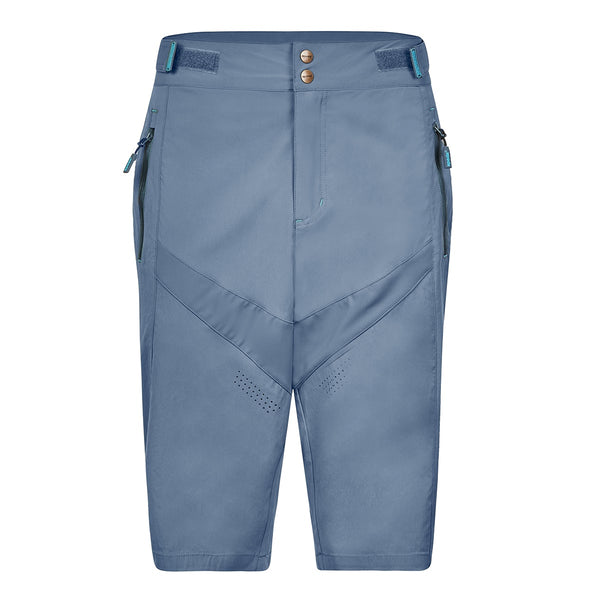 front of zip up button up mountain biking shorts