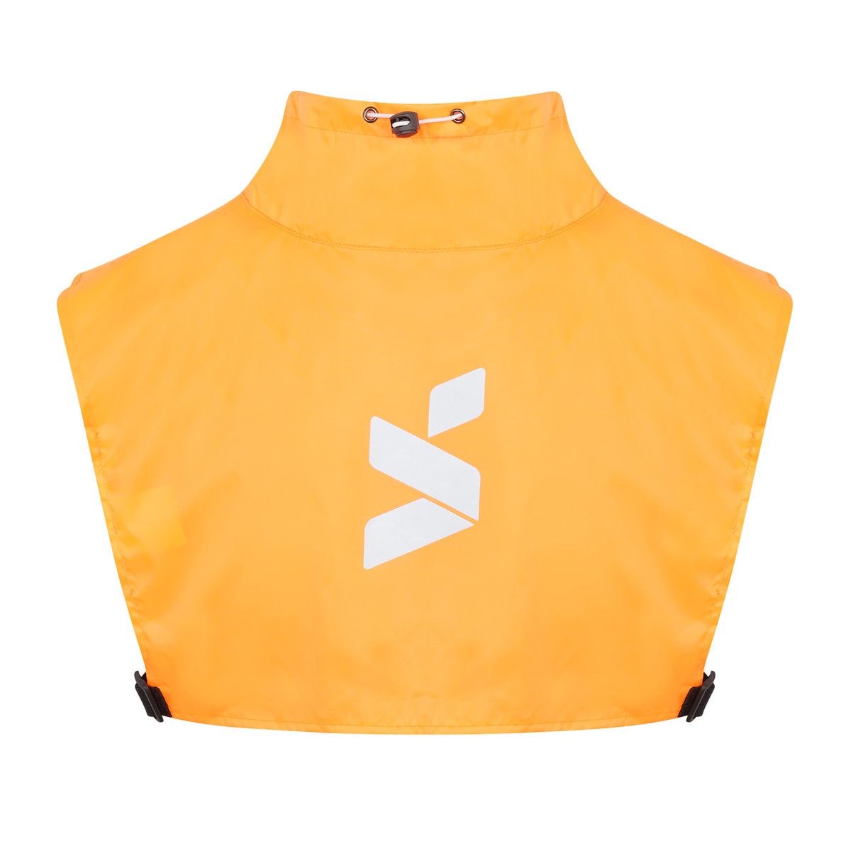 back of orange visibility vest with spada reflective logo