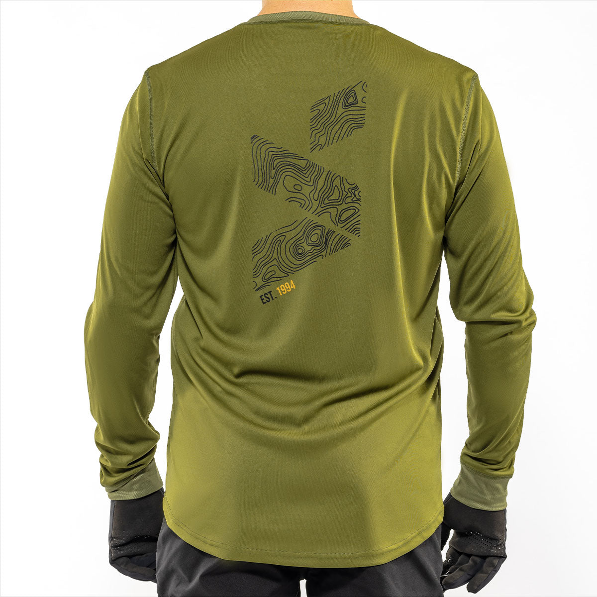 MTB Topo Thermo Olive Green Long Sleeve Jersey Shirt