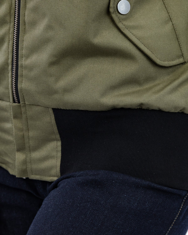 Airforce MA1 Olive Green Motorcycle Bomber Jacket