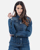Tura Trucker Washed Blue Ladies Motorcycle Denim Jacket