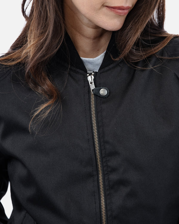 Airforce MA1 Black Motorcycle Bomber Jacket