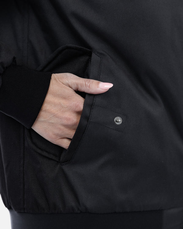 Airforce MA1 Black Motorcycle Bomber Jacket