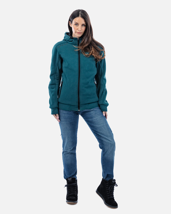 Blade Coral Blue Zip Up Motorcycle Hoodie