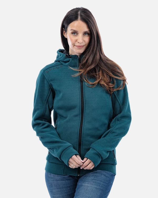 Blade Coral Blue Zip Up Motorcycle Hoodie