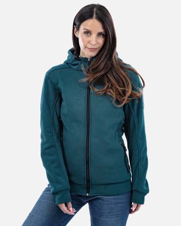 Blade Coral Blue Zip Up Motorcycle Hoodie