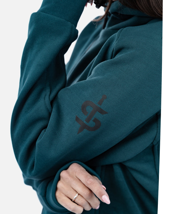 Blade Coral Blue Zip Up Motorcycle Hoodie