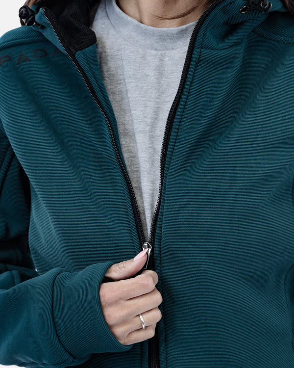 Blade Coral Blue Zip Up Motorcycle Hoodie