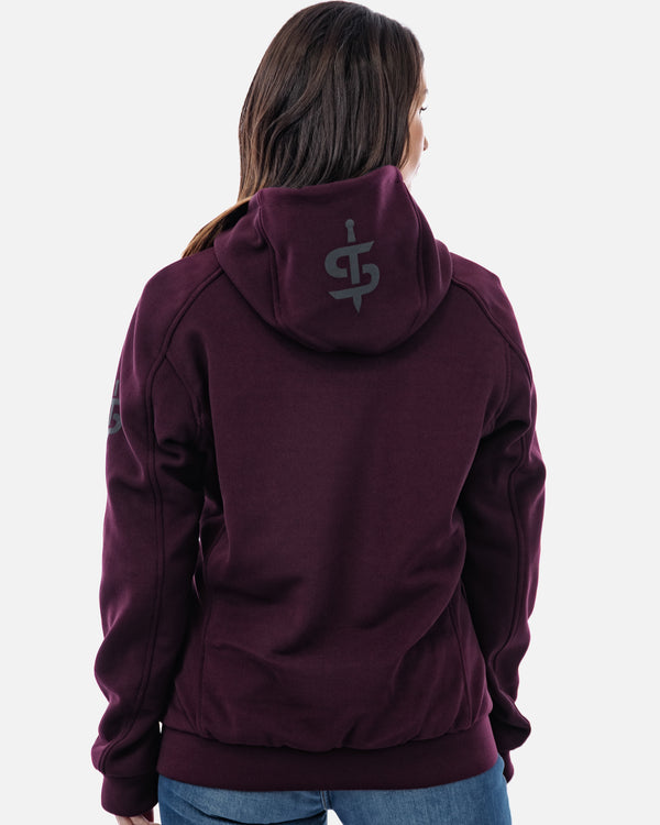 Blade Port Red Zip Up Motorcycle Hoodie
