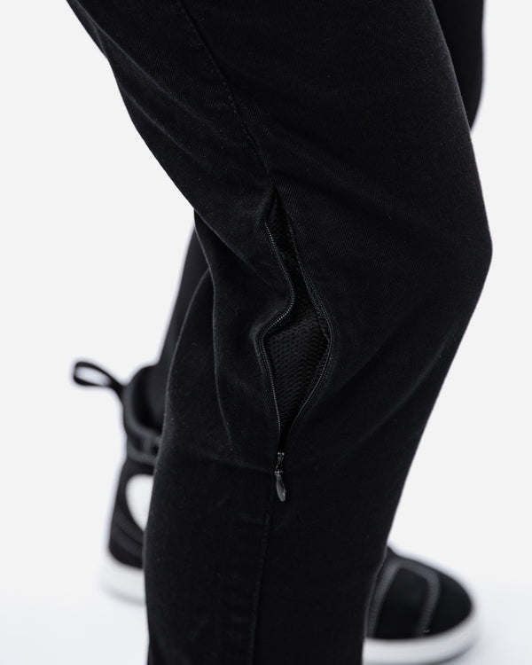 Drifter Ladies Solid Black Motorcycle Jeans