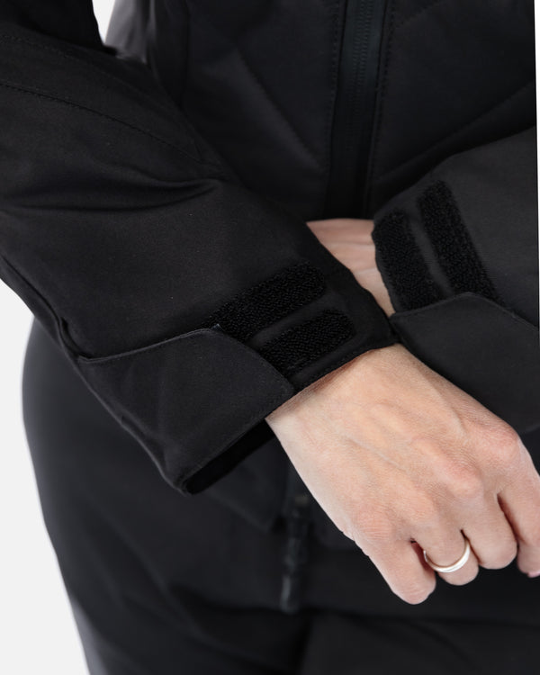 Bella Black Quilted Ladies Motorcycle Jacket