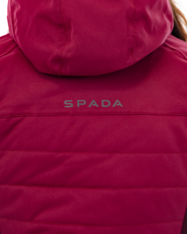 Bella Port Red Quilted Ladies Motorcycle Jacket