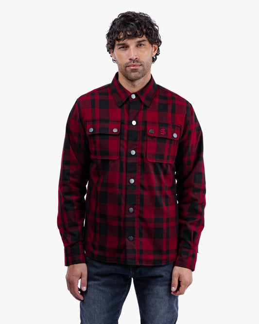 Ember Black & Red Chequered Motorcycle Shirt