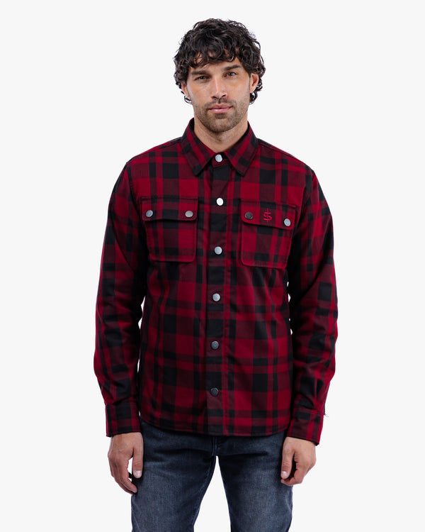 Ember Black & Red Chequered Motorcycle Shirt