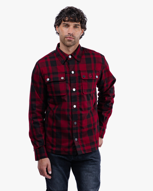 Ember Black & Red Chequered Motorcycle Shirt