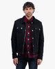 Tura Trucker Mens Solid Black Motorcycle Denim Jacket