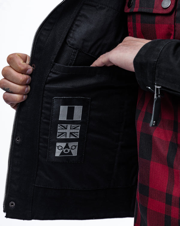 Tura Trucker Mens Solid Black Motorcycle Denim Jacket
