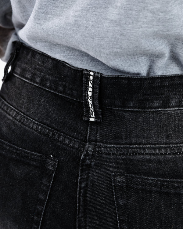Drifter Ladies Washed Black Motorcycle Jeans
