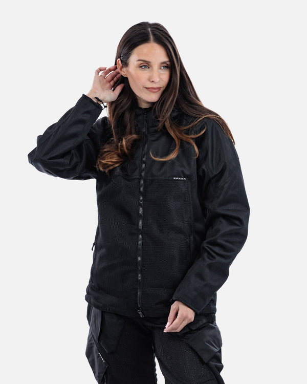 Hooded Air Black Ventilated Motorcycle Jacket