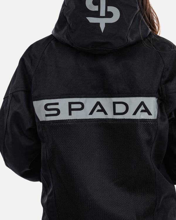 Hooded Air Black Ventilated Motorcycle Jacket