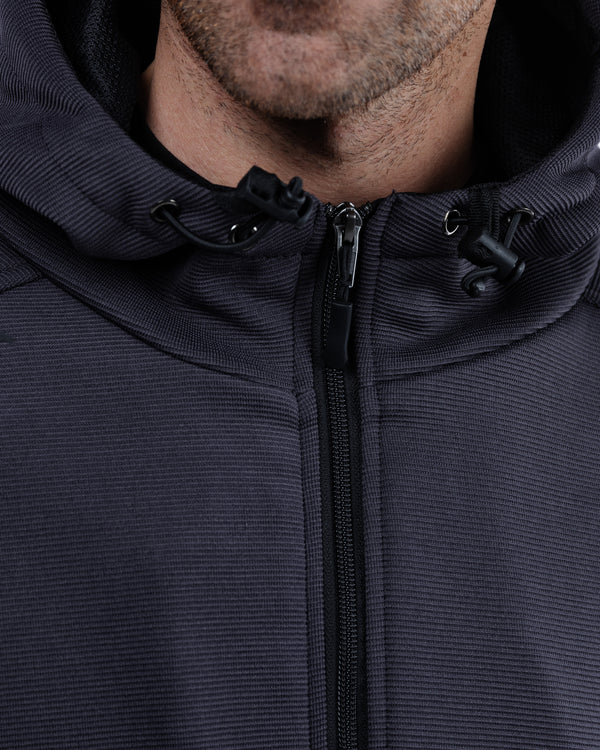 Blade Grey Turbulence Zip Up Unisex Motorcycle Hoodie