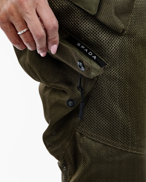 Combat Air Olive Green Ventilated Motorcycle Trousers