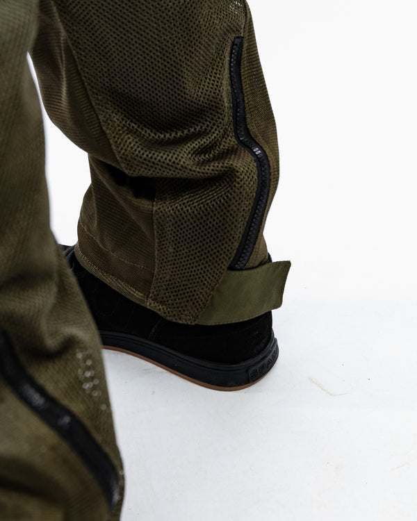 Combat Air Olive Green Ventilated Motorcycle Trousers