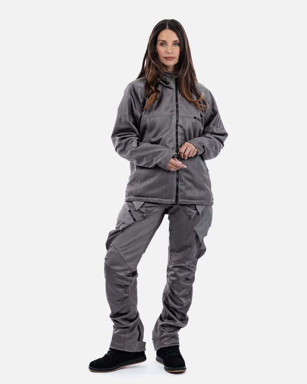 Hooded Air Ultimate Grey Motorcycle Jacket