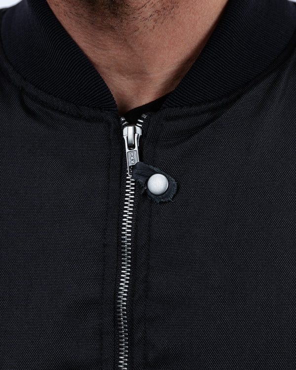 Airforce MA1 Black Motorcycle Bomber Jacket