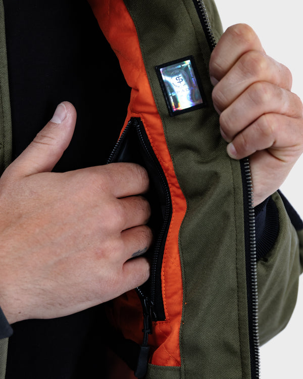 Airforce MA1 Olive Green Motorcycle Bomber Jacket