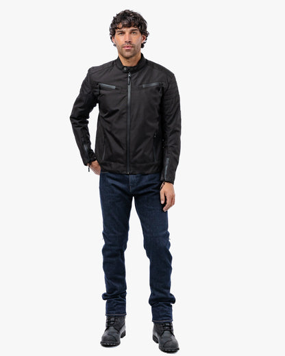 Cafe Flux Black Motorcycle Jacket
