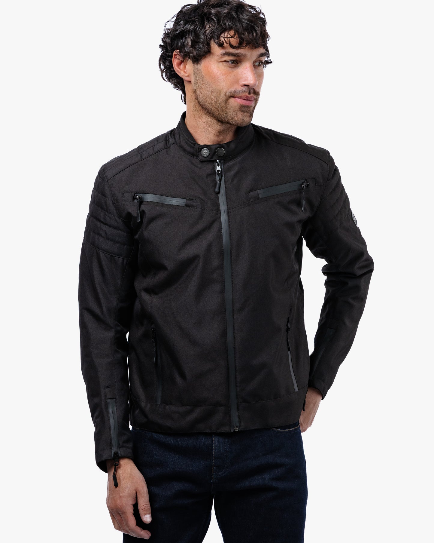 Cafe Flux Black Motorcycle Jacket