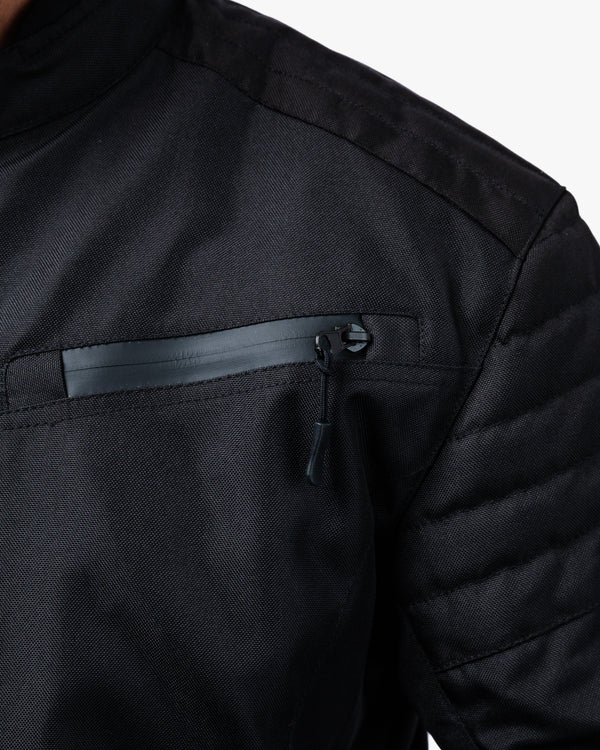Cafe Flux Black Motorcycle Jacket