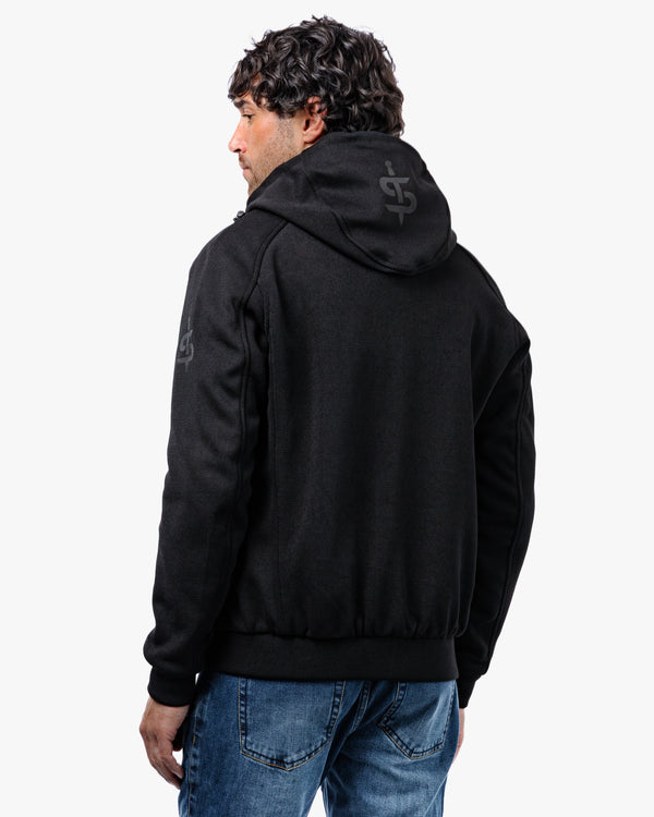Blade Black Zip Up Unisex Motorcycle Hoodie