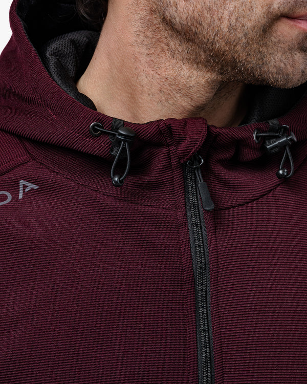 Blade Port Red Zip Up Mens Motorcycle Hoodie